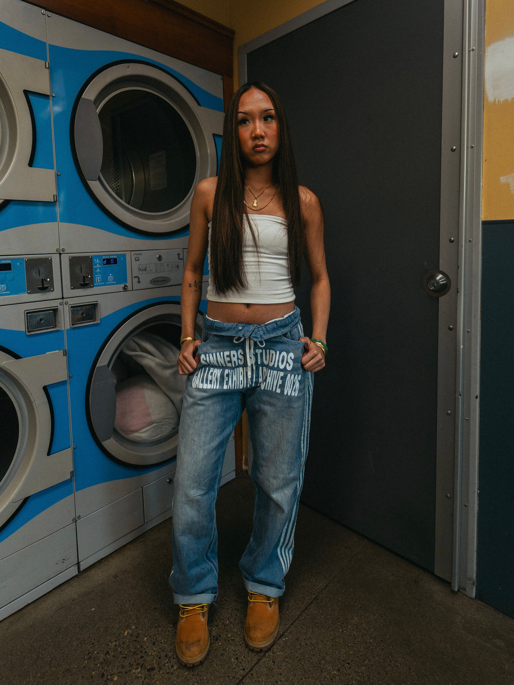 0026 Blue Stripe Jeans