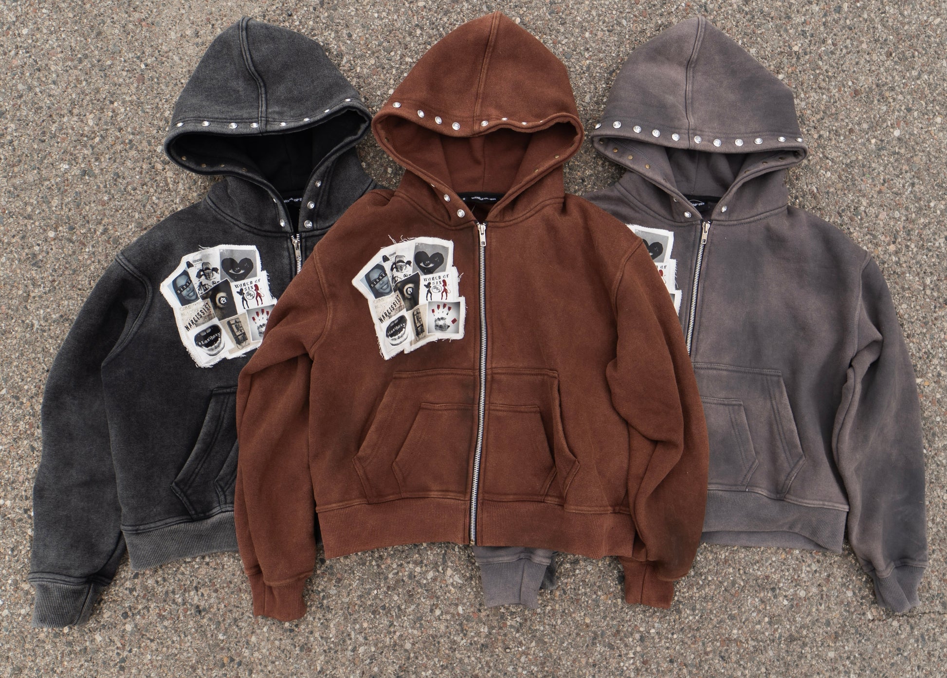 "Collage" Zip-up