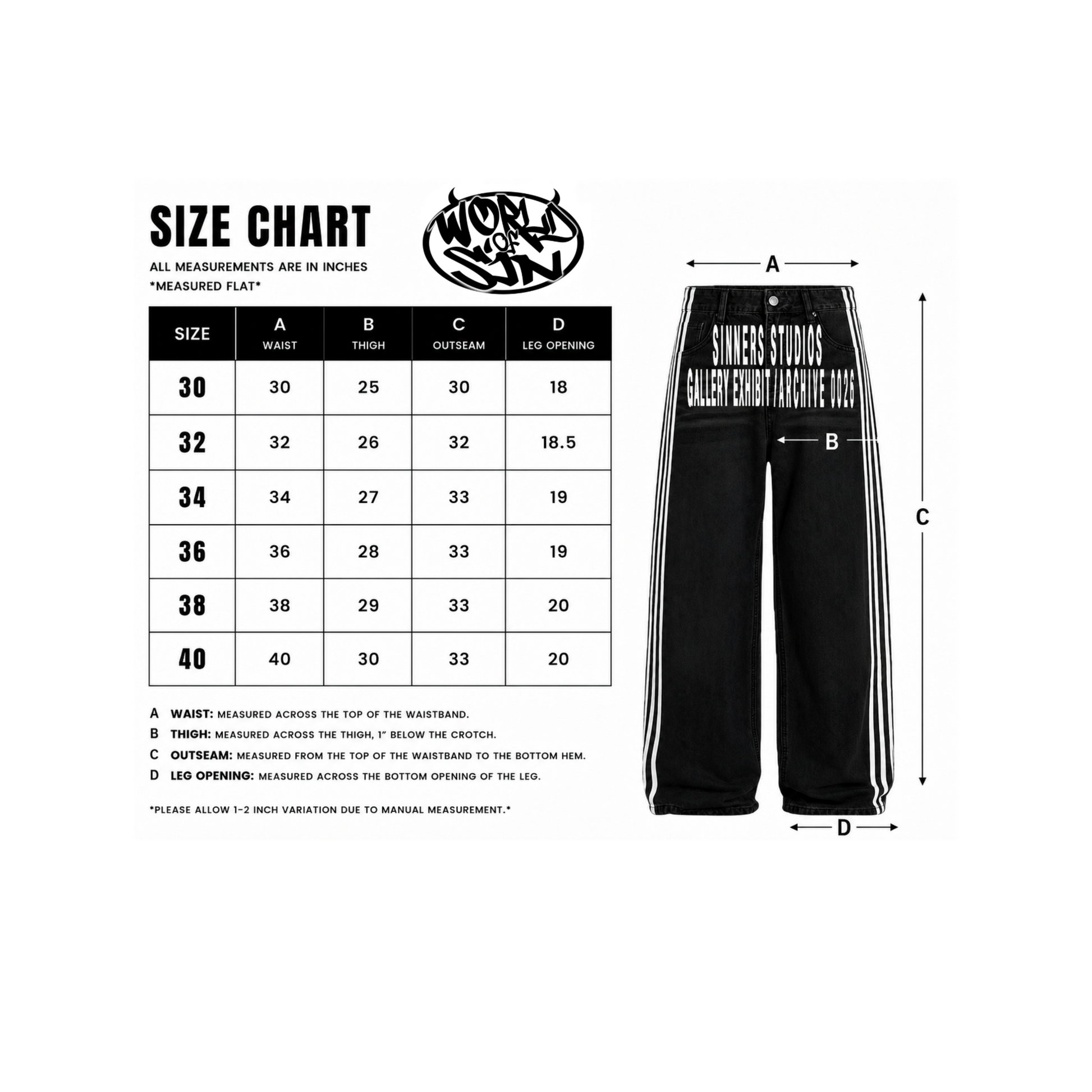 0026 Black Stripe Jeans