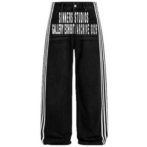 0026 Black Stripe Jeans