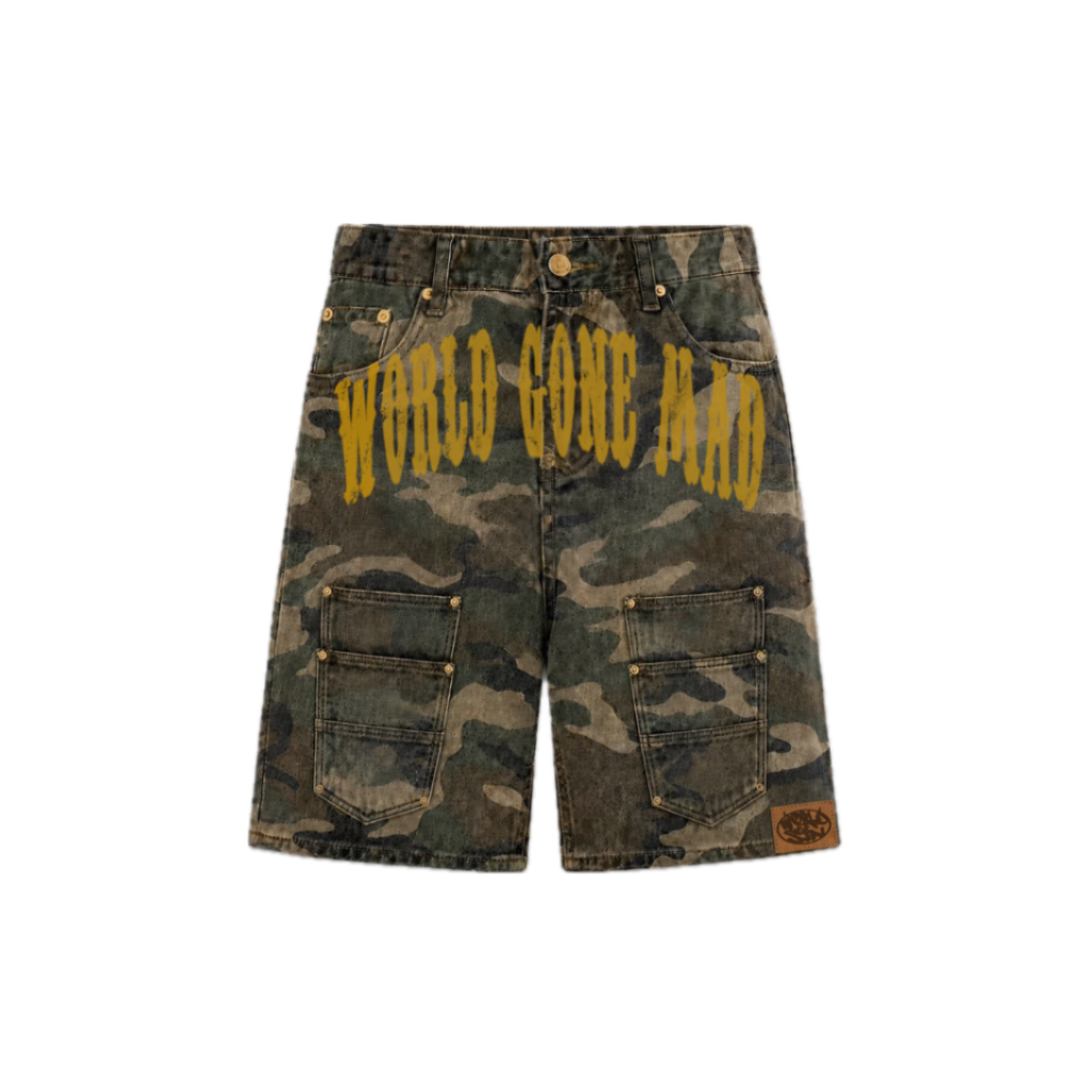 World Gone Mad Camo Jorts