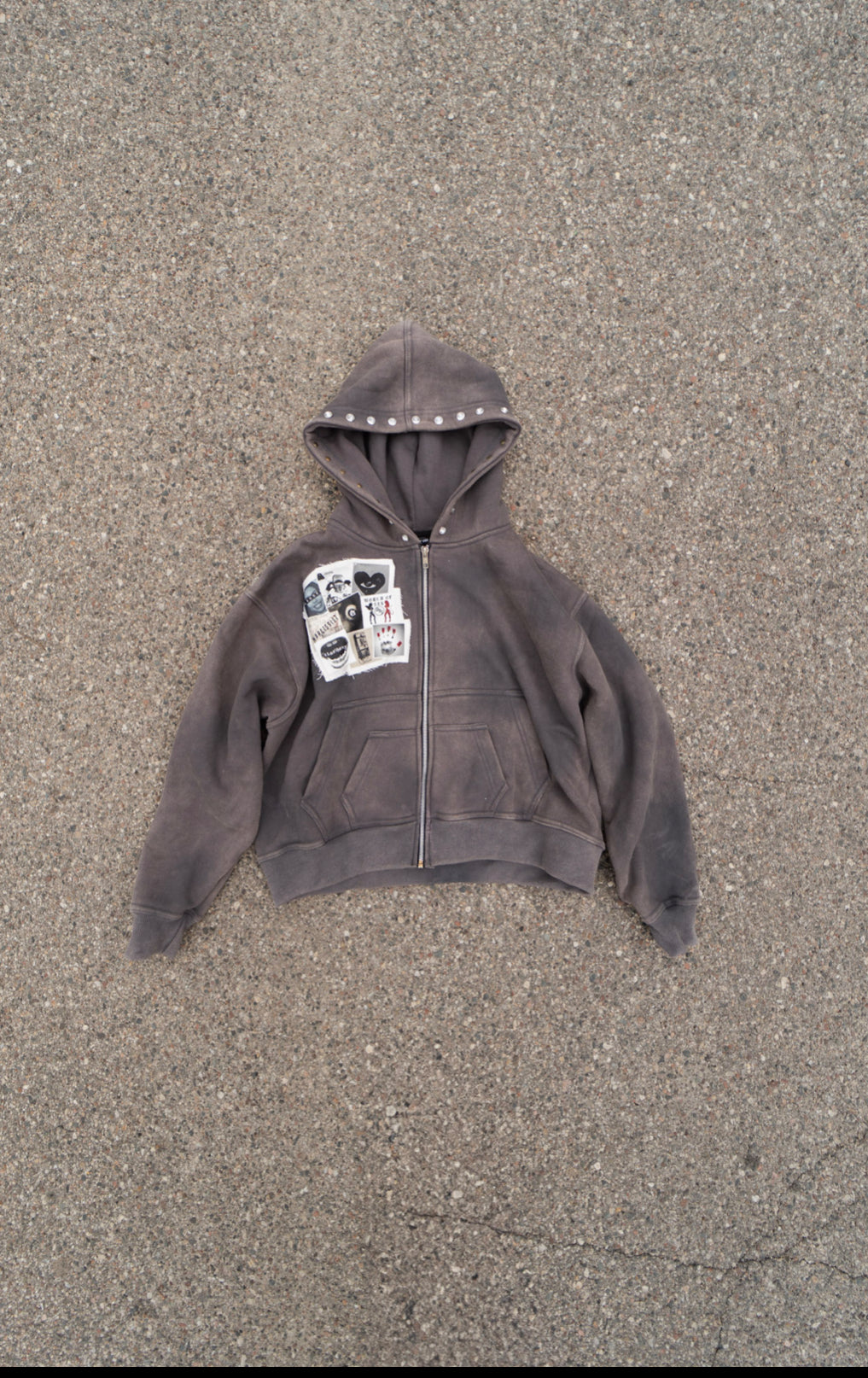"Collage" Zip-up